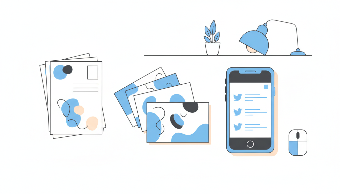 Postkarten drucken & Grußkarten: So verbindest du Twitter Marketing mit echten Druckwerbemitteln